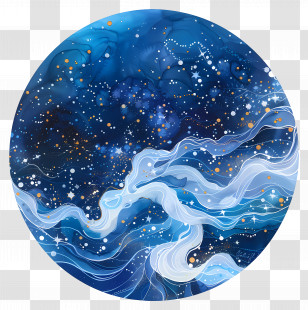 Aquarius - Beautiful Galaxy With Stars Transparent PNG