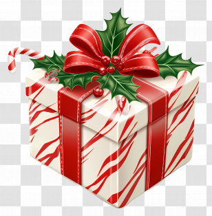 Christmas Box - Beautiful Christmas Gift Wrapped Box Transparent PNG