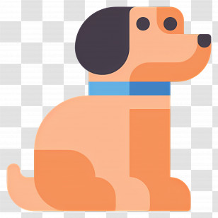 Dog Emoji - Sitting Dog Cartoon Transparent PNG