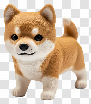 Shiba Inu Puppy - Cute Dog Figurine Transparent PNG