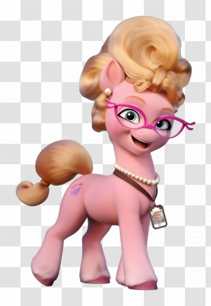 Phyllis Cloverleaf - Cute Cartoon Pony With Glasses Transparent PNG