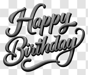 Birthday Text - Happy Birthday Text Design Transparent PNG