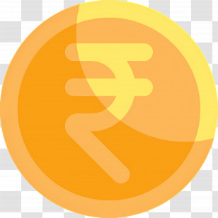 Indian Rupees - Orange Rupee Symbol For Currency Transparent PNG