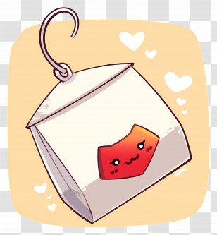 Kawaii Tea Bag - Cute Tea Bag Illustration Transparent PNG