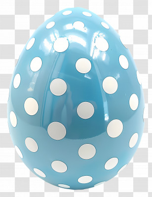 Blue Egg - Blue Dotted Easter Egg For Celebration Transparent PNG