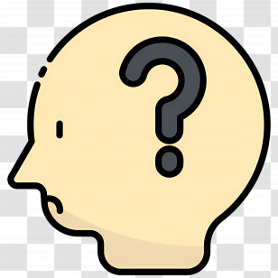 Doubts - Head Illustration With Question Mark For Thought Concepts Transparent PNG