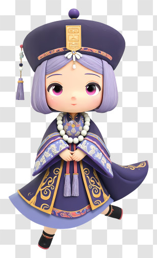Jiangshi Girl - Cute Girl In Traditional Robe Transparent PNG