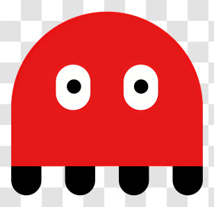 Pacman Logo - Red Ghost From Pac-Man Transparent PNG