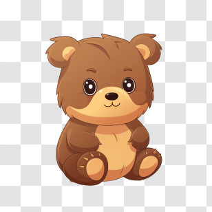 Teddy Bear Day - Chubby Teddy Bear Cartoon Illustration Transparent PNG