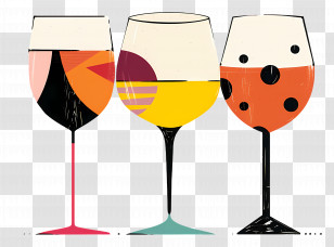 Wine Glass - Colorful Wine Glasses Transparent PNG