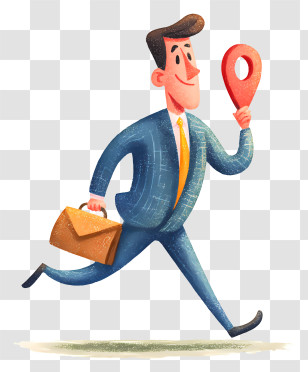 Businessman Finding Location - Businessman With Location Pin Transparent PNG