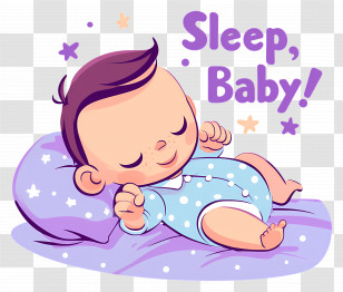 Baby Sleep Day - Sleeping Baby Illustration Transparent PNG