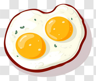 Egg Frying - Classic Sunny-Side-Up Fried Eggs Transparent PNG