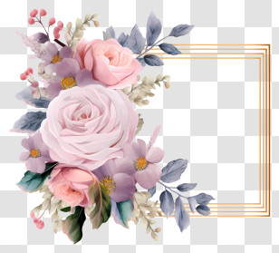 Floral Frame - Beautiful Floral Decorative Frame For Special Occasions Transparent PNG