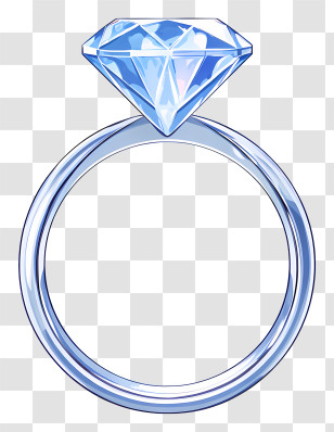 Diamond Ring Emoji - Diamond Ring Jewelry Illustration Transparent PNG