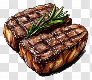 Steak - Grilled Steaks With Rosemary Transparent PNG