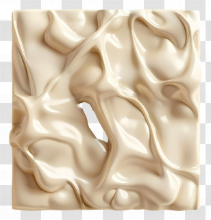 White Chocolate - Beige Abstract Art Piece Transparent PNG