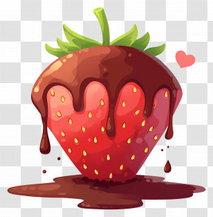 Chocolate Dipped Strawberries - Chocolate Covered Strawberry Illustration Transparent PNG