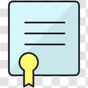 School Elements - Official Certificate With Seal Transparent PNG