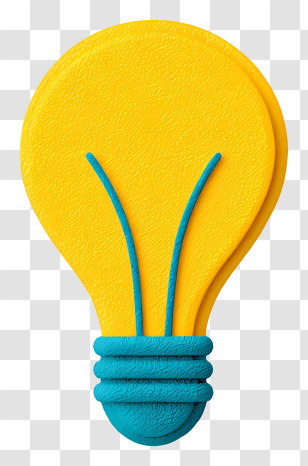 Insights Bulb Symbol - Yellow And Blue Light Bulb Illustration Transparent PNG