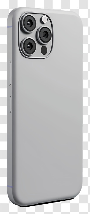 Smartphone - Gray Smartphone Back With Triple Camera Design Transparent PNG