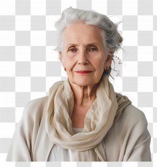 Old Woman - Elderly Woman With Scarf Transparent PNG