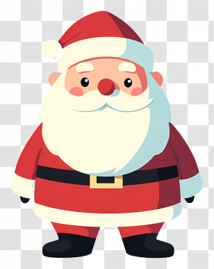 Santa Claus - Cute Santa Claus Cartoon Illustration Transparent PNG