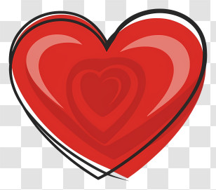 Cartoon - Red Heart Illustration Symbol Transparent PNG
