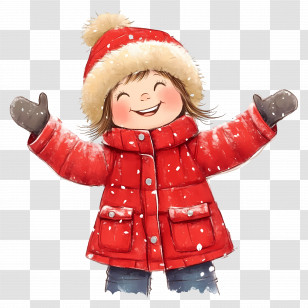 Happy Child - Child Enjoying Snow Transparent PNG