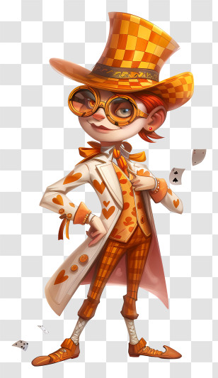 Casino - Whimsical Mad Hatter Transparent PNG