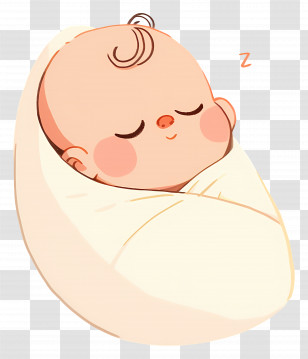 World Prematurity Day - Sleeping Baby Wrapped In Swaddle Transparent PNG