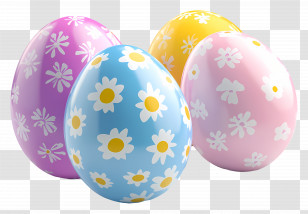 Plastic Easter Eggs - Decorated Easter Eggs Illustration Transparent PNG