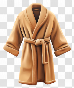 Bathrobe - Comfortable Bathrobe With Belt Transparent PNG