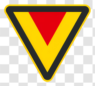 Yield Sign - Yield Traffic Sign Transparent PNG