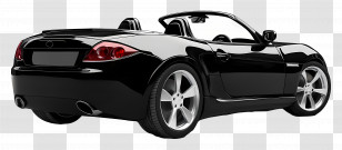 Black Convertible Car - Sleek Convertible Car Transparent PNG