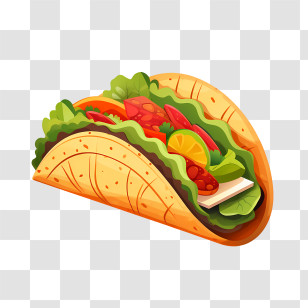 National Taco Day
 - Tropical Taco With Fresh Ingredients And Citrus Topping Transparent PNG