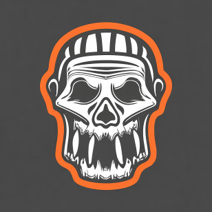 Halloween Party - Spooky Skull Symbol Transparent PNG