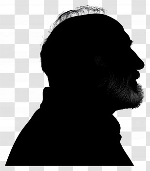 Old Man Silhouette - Silhouette Of A Man In Profile Transparent PNG