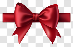 Red Ribbon - Elegant Red Ribbon Bow Transparent PNG