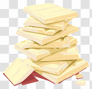 White Chocolate - Stack Of White Chocolate Transparent PNG