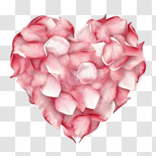 Heart Frame
 - Heart Shape Made Of Pink Flower Petals Transparent PNG