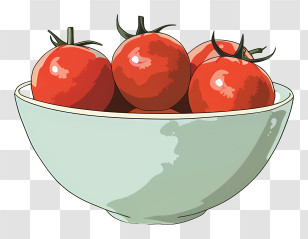 Cherry Tomato - Bowl Of Fresh Red Tomatoes Transparent PNG