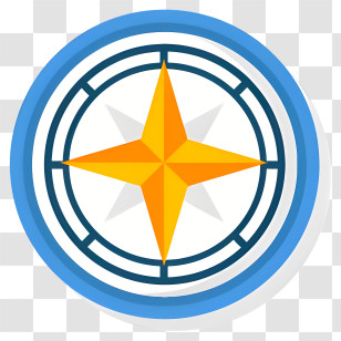 Compass Badge - Directional Compass Transparent PNG
