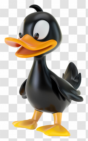 Daffy Duck - Cartoon Black Duck Character Design Transparent PNG
