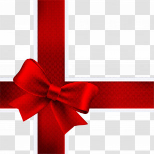 Red Ribbon Present Gift Wrapping Material Property Transparent PNG
