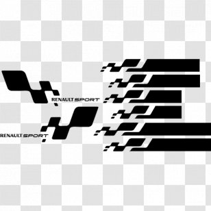 Renault Sport Formula One Team Sports Car Clio - Monochrome Transparent PNG