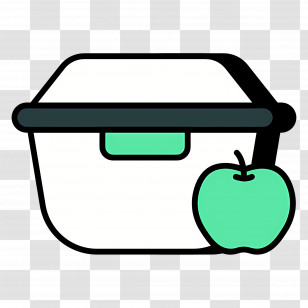 Food Box - Lunchbox With Apple Icon Transparent PNG
