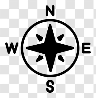 Compass Logo - Black And White Compass Illustration Transparent PNG