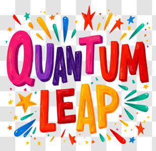 Quantum Leap - Colorful Quantum Leap Typography Transparent PNG