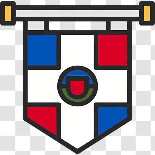 Dominican Republic Flag - Red And Blue Flag Transparent PNG